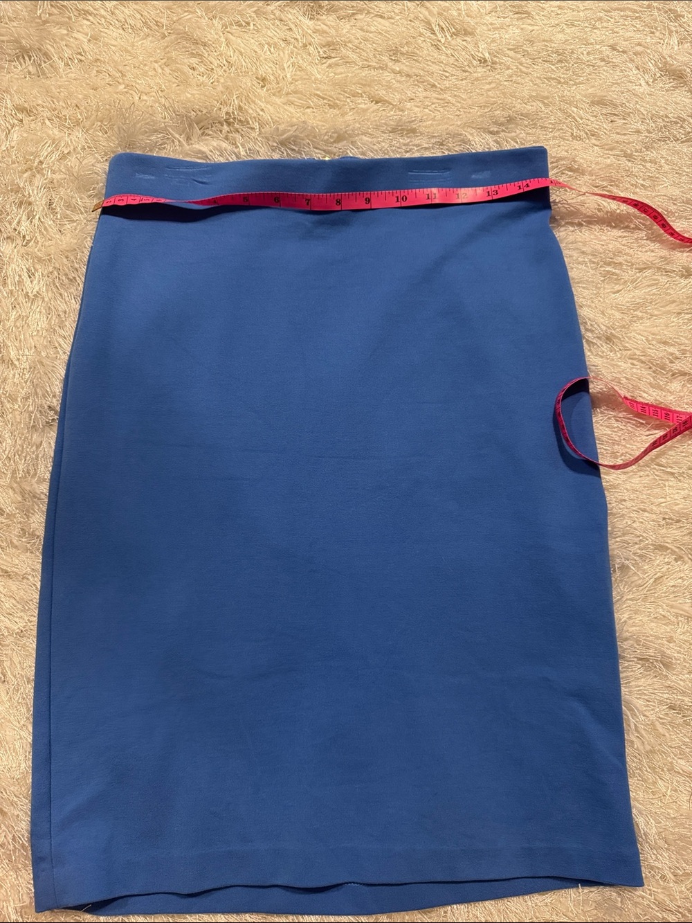 Beautiful Premise Periwinkle Blue A-Line Skirt with Gold Zipper in Back
